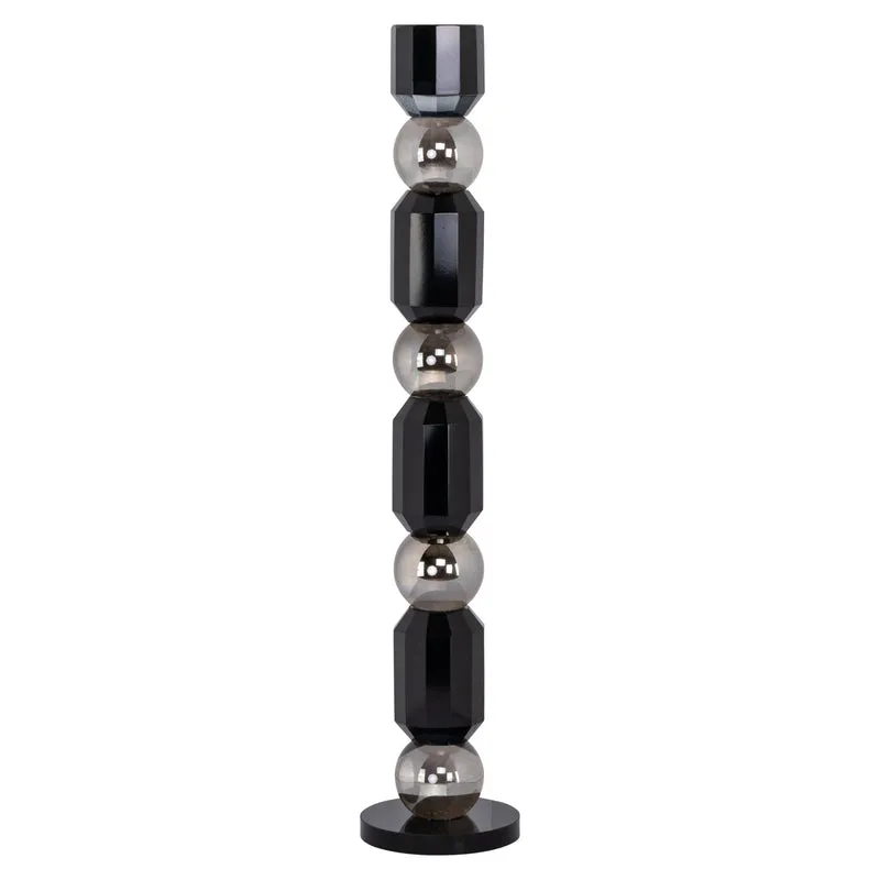 Richmond Kerzenhalter Jessy Black Large aus Kristall, 35,5 cm