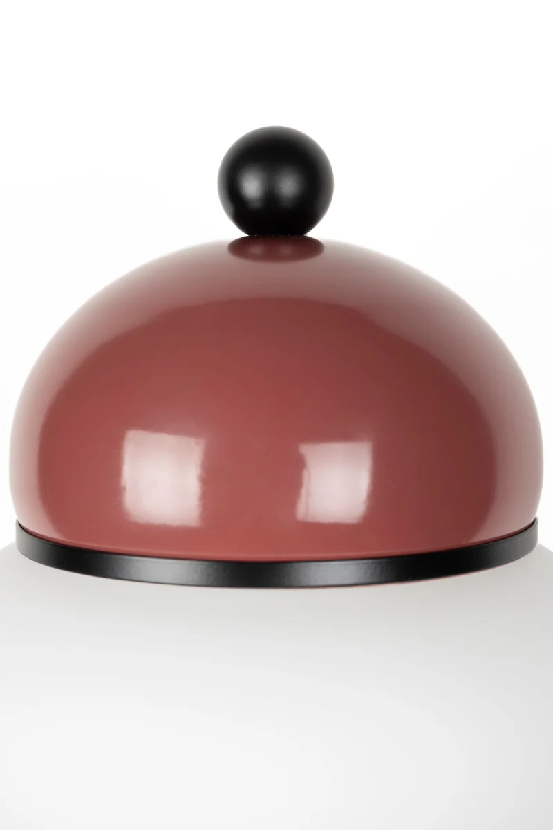 Wandlampe Bumble Rot mit Milchglas-Schirm und E27-Fassung von Zuiver
