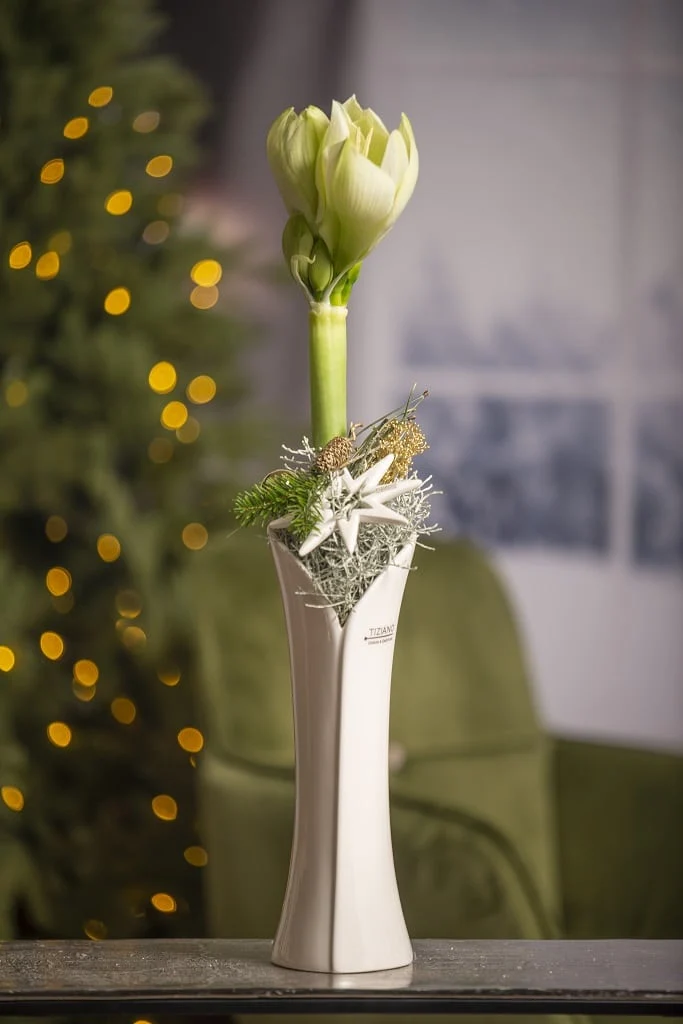 Vase Romina 40cm creme-weiß