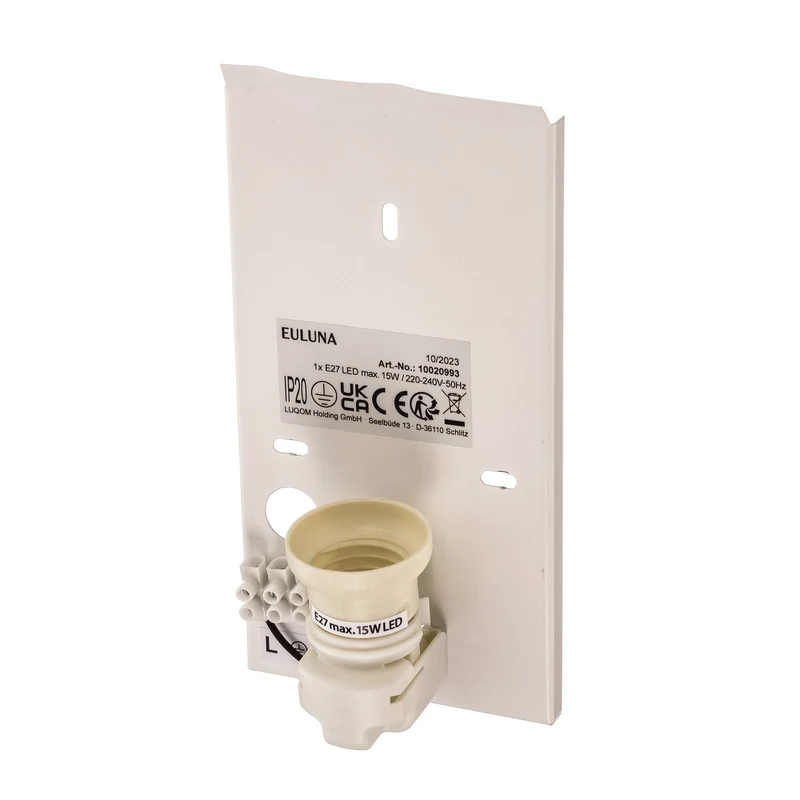 B-Ware Euluna Wandleuchte Leuchte Lampe schwarz gold Metall E27 Austauschbar Dimmbar