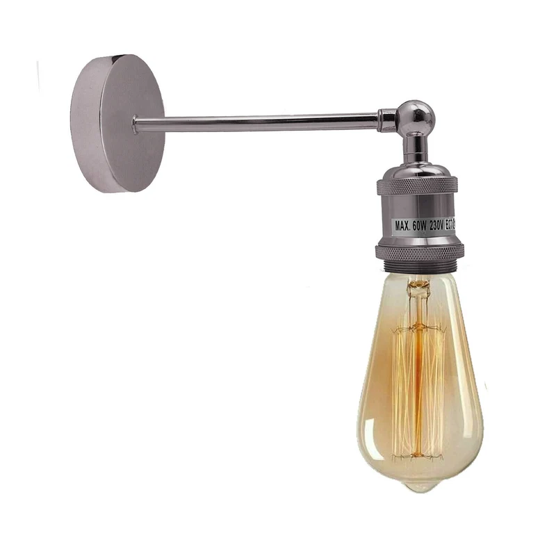 Vintage Wandleuchte Innen Verstellbar Wandlampe Metall E27 ~1309
