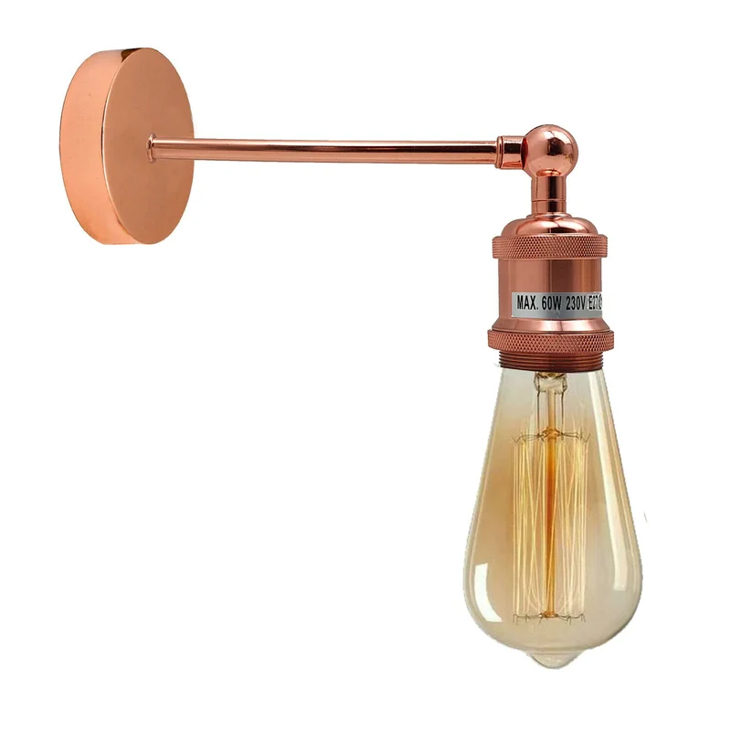 Vintage Wandleuchte Innen Verstellbar Wandlampe Metall E27 ~1309