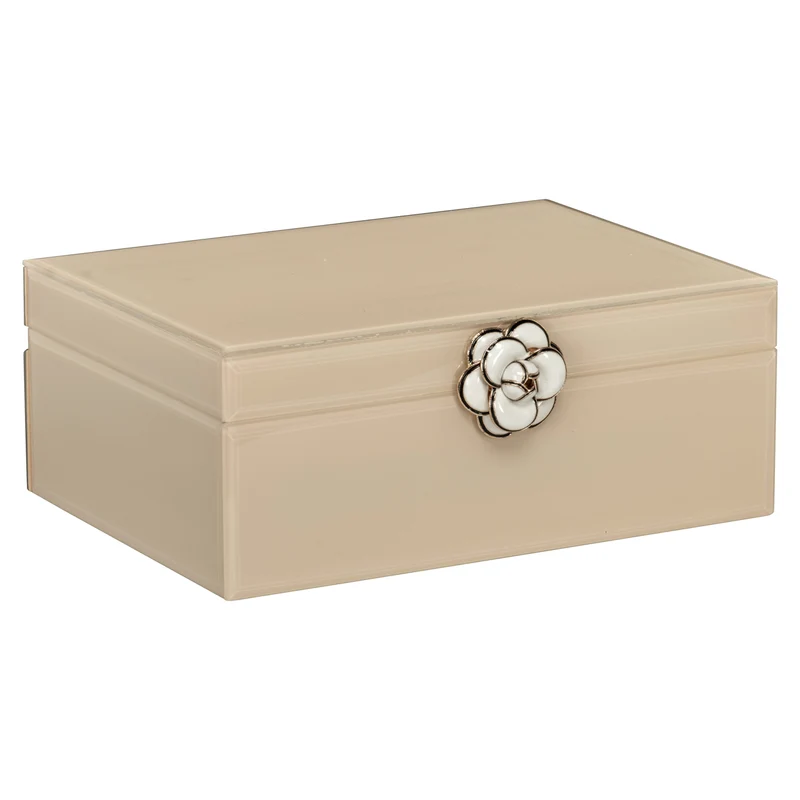 Aufbewahrungsbox Abbey ivory von Richmond aus MDF und Glas