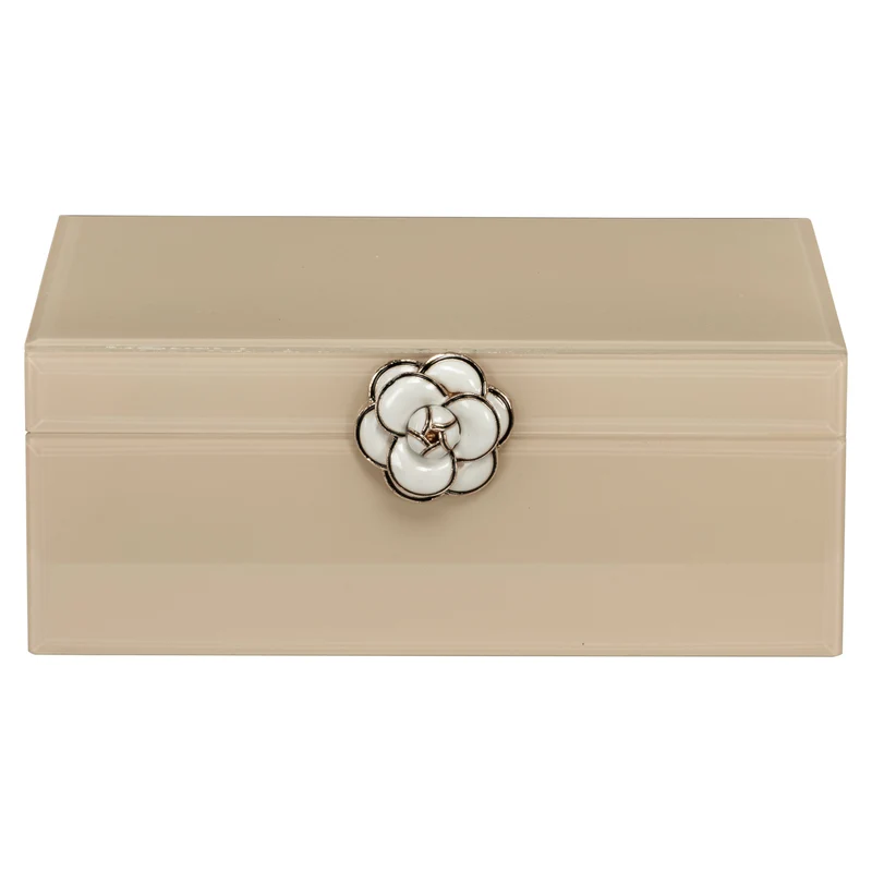 Aufbewahrungsbox Abbey ivory von Richmond aus MDF und Glas