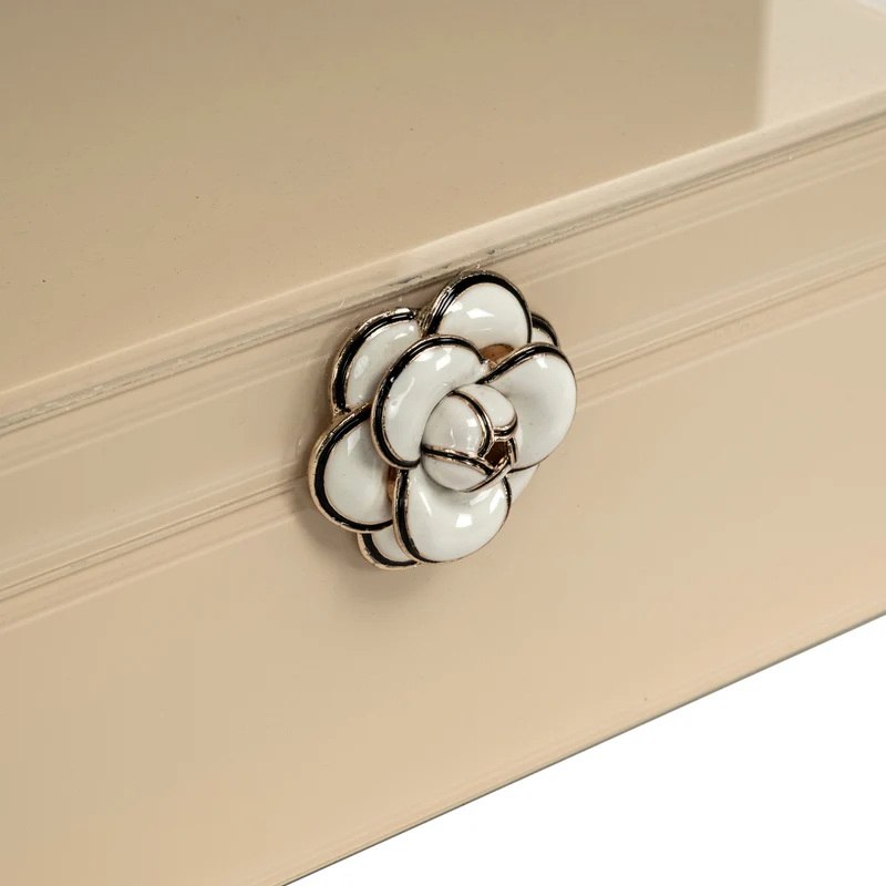 Aufbewahrungsbox Abbey ivory von Richmond aus MDF und Glas