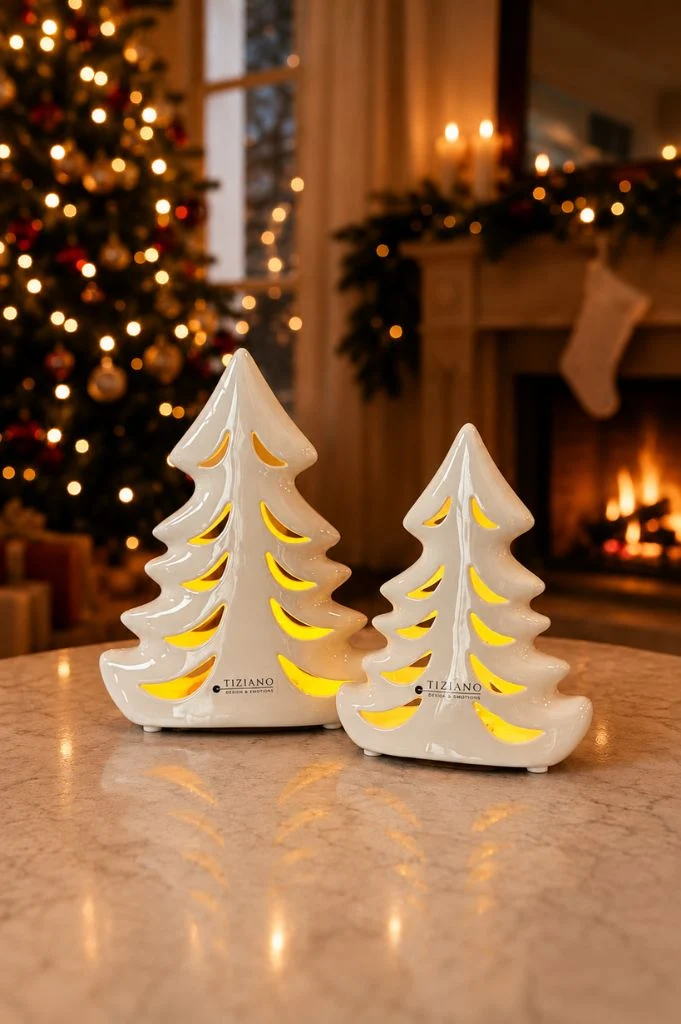 Dekobaum Tiana LED creme-weiß