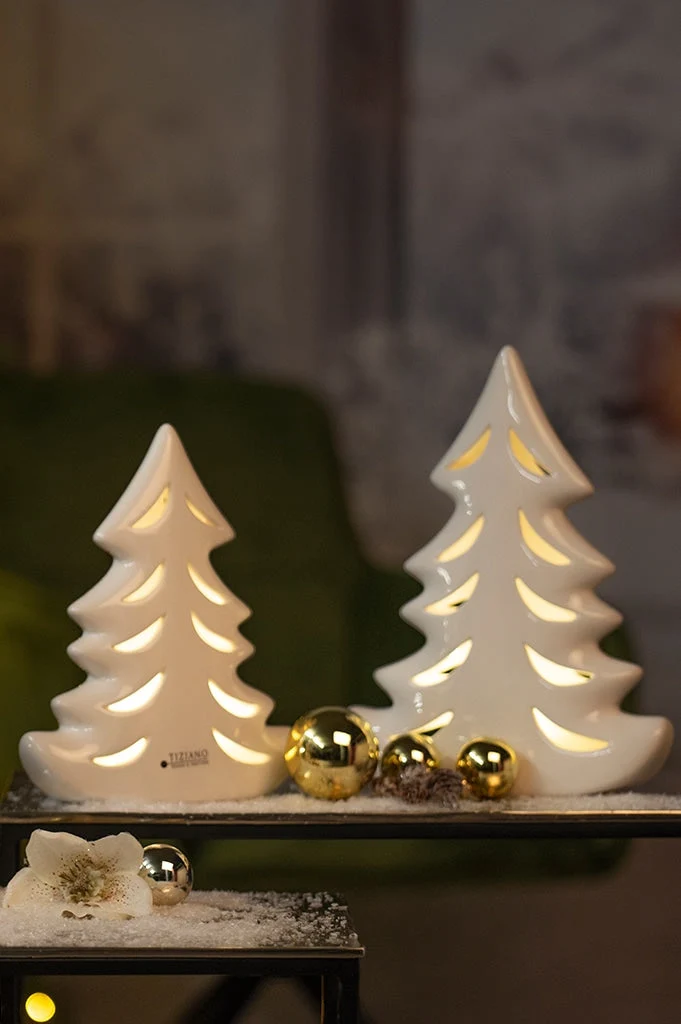 Dekobaum Tiana LED creme-weiß