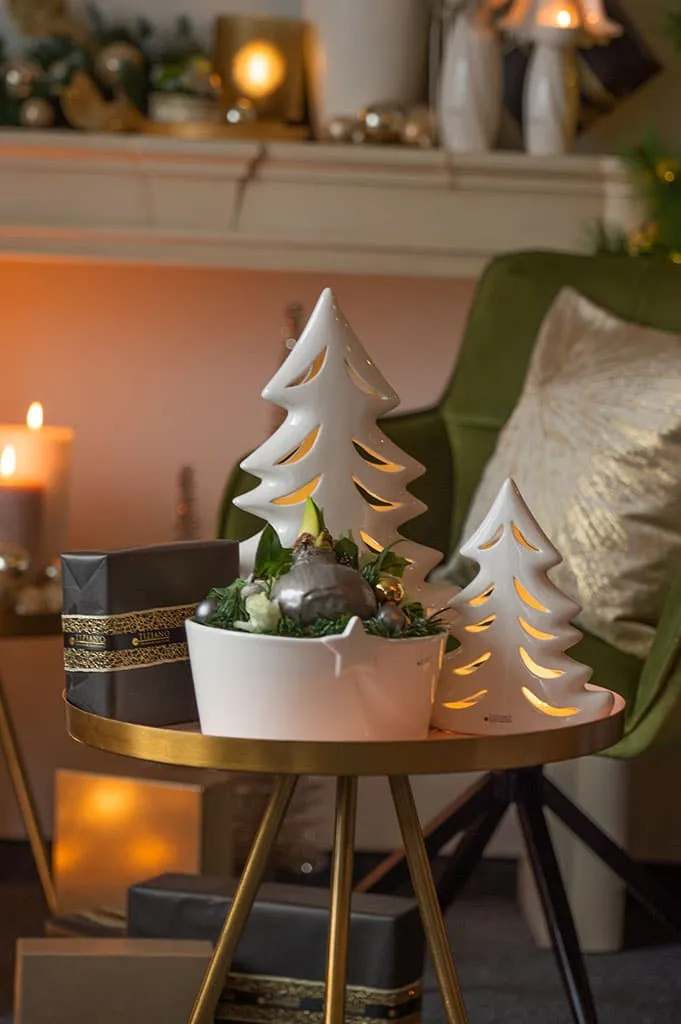 Dekobaum Tiana LED klein creme-weiß