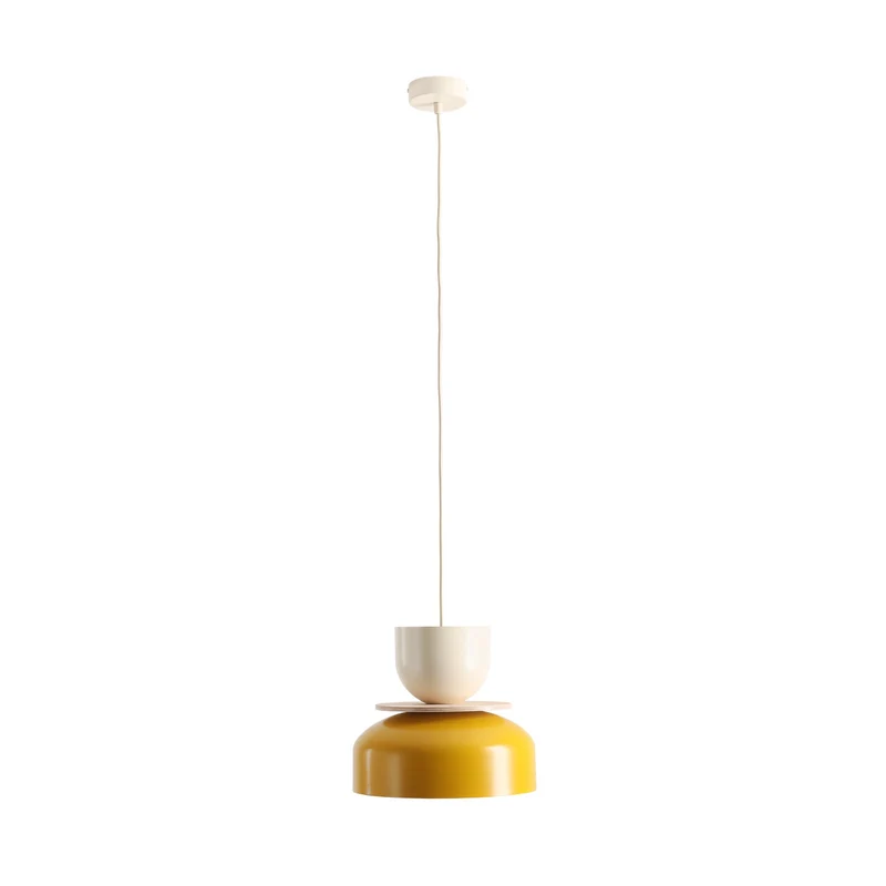 B-Ware ALDEX Hängeleuchte Uto Lampe Pendelleuchte Deckenlampe gelb/creme Metallschirm