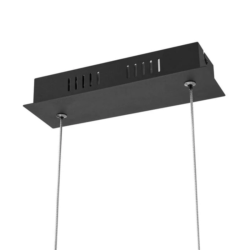B-Ware Lucande Pendelleuchte Hängelampe LED Rodado schwarz Aluminium Beleuchtung