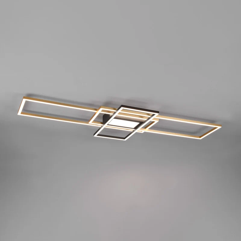 B-Ware Trio Lighting LED Deckenleuchte Lampe Irvine messing dimmbar Fernbedienung CCT