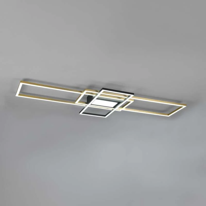 B-Ware Trio Lighting LED Deckenleuchte Lampe Irvine messing dimmbar Fernbedienung CCT