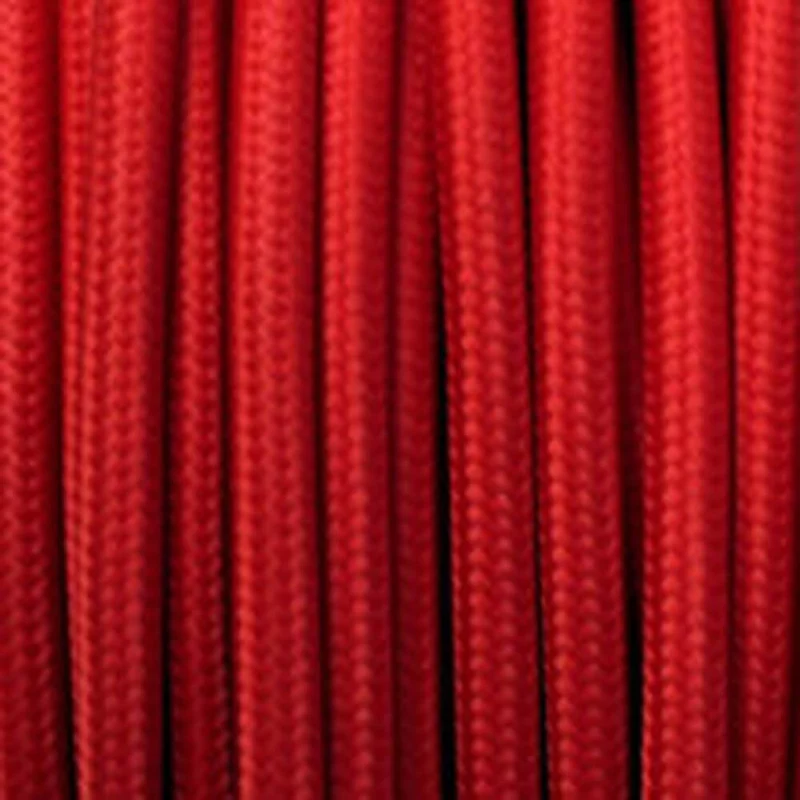 Rot Stromkabel Textilkabel Lampenkabel Textilleitung 2x0.75mm² Rund ~1146