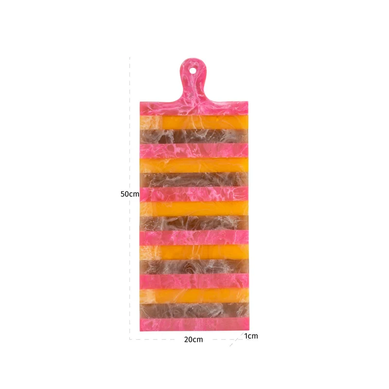 Tablett Cindy Pink/Orange – handgegossenes Design-Tablett aus Harz