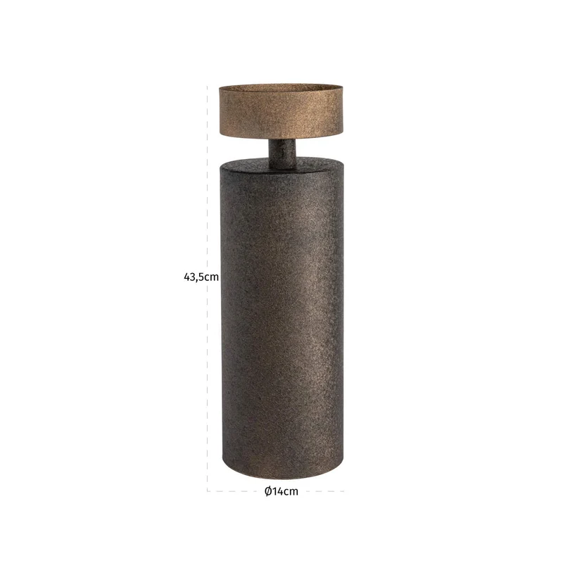 Kerzenhalter Harlow in Antique Brass, 43,5 cm hoch, aus Eisen