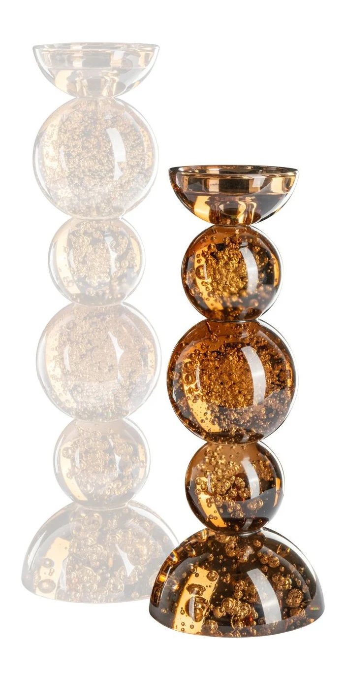 Richmond Kerzenhalter Jolita small Glas braun - Deko für Tisch &