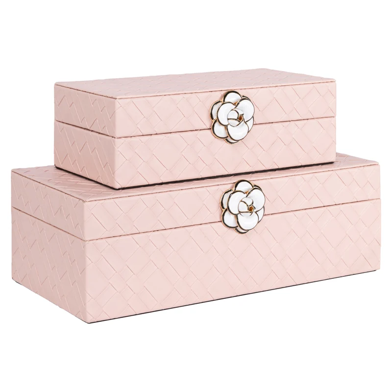 Aufbewahrungsbox Lotte in Pink – edles PU-Leder, kompaktes Design