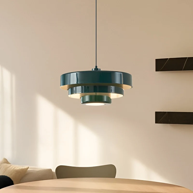 B-Ware Lindby Hängeleuchte Pendelleuchte Tivra grün Ø 35 cm Metall E27