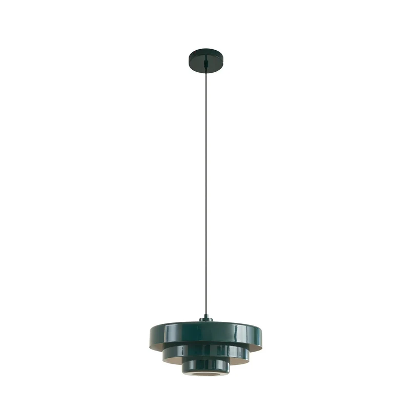 B-Ware Lindby Hängeleuchte Pendelleuchte Tivra grün Ø 35 cm Metall E27