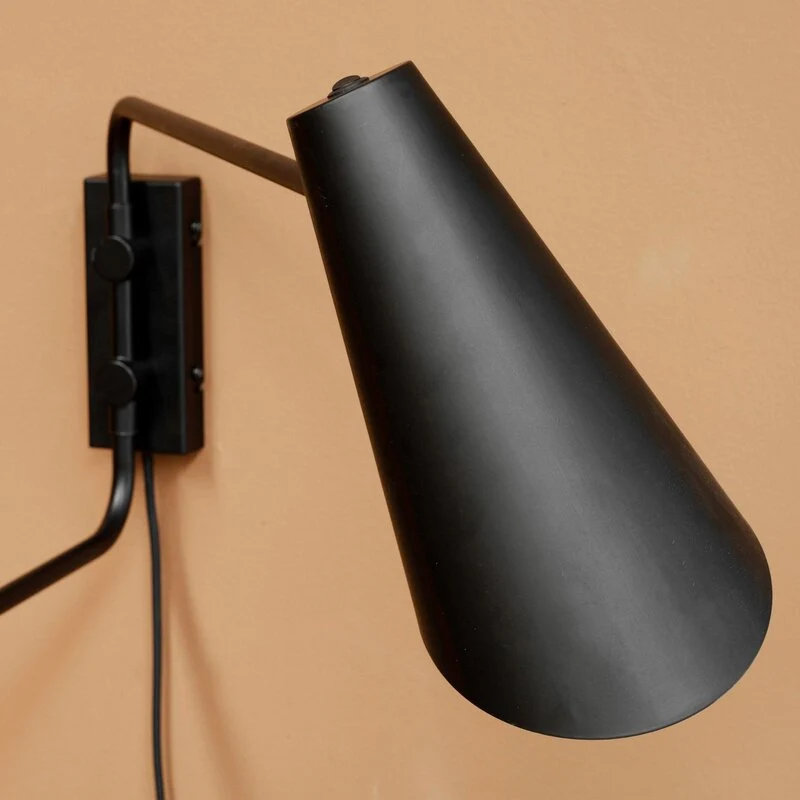 B-Ware Dyberg Larsen Wandlampe Leuchte Cale schwarz Metall 2flg