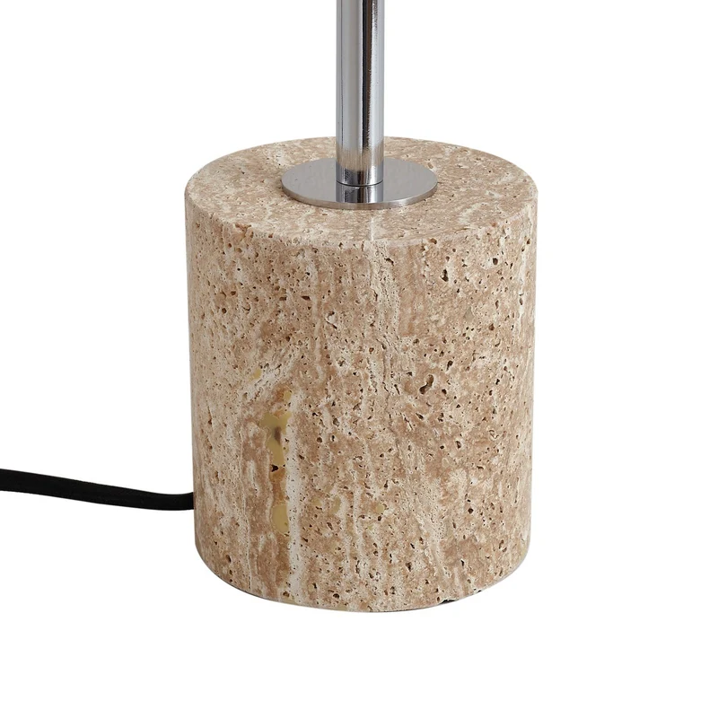 B-Ware Lindby Tischleuchte Lampe Retro beige Metall Travertin Schreibtischleuchte