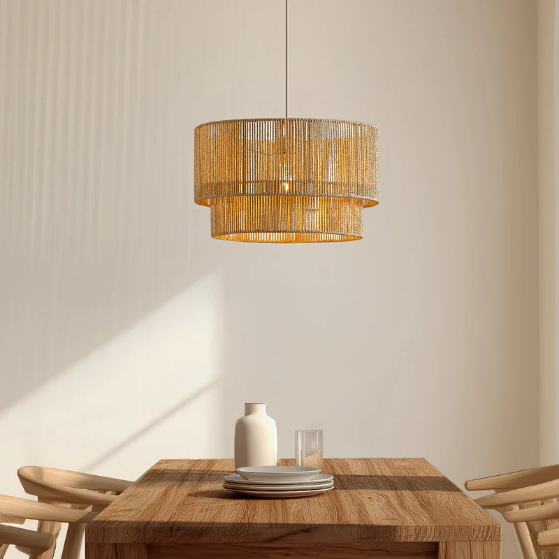 B-Ware Lindby Hängeleuchte Pendelleuchte Lampe E27 Papier beige Ø 45 cm Anuva Leuchte