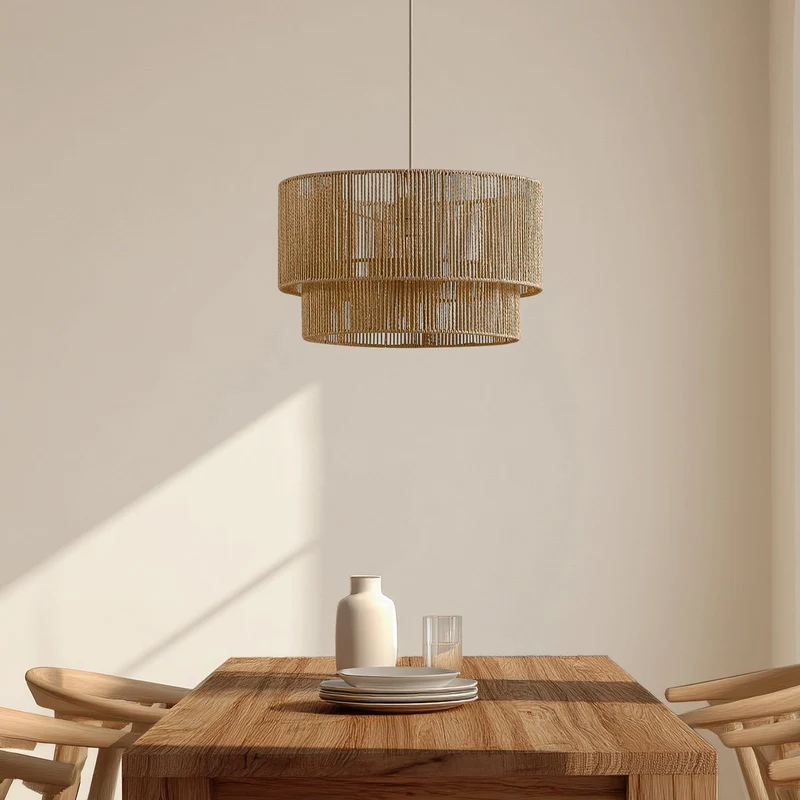 B-Ware Lindby Hängeleuchte Pendelleuchte Lampe E27 Papier beige Ø 45 cm Anuva Leuchte
