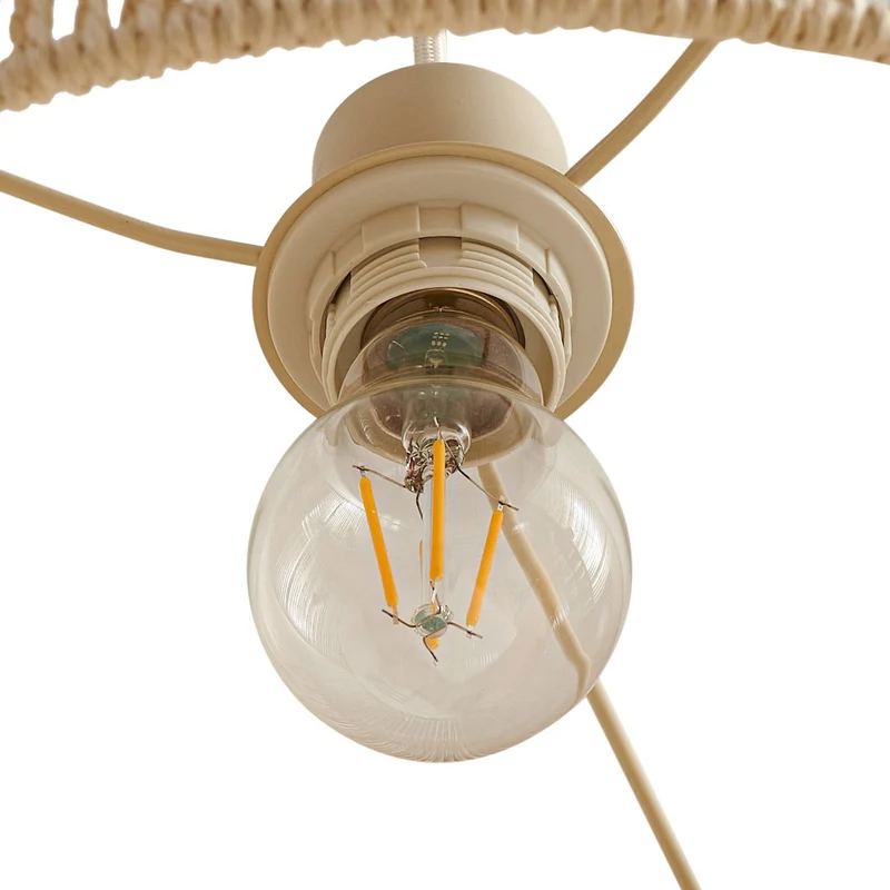 B-Ware Lindby Hängeleuchte Pendelleuchte Lampe E27 Papier beige Ø 45 cm Anuva Leuchte
