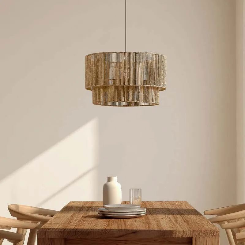 B-Ware Lindby Hängeleuchte Pendelleuchte Lampe E27 Papier beige Ø 45 cm Anuva Leuchte
