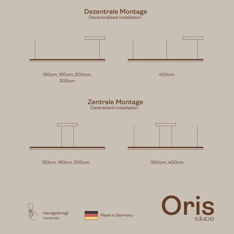 s.luce Oris LED-Linienleuchte Büro-Pendellampe XL nach Maß 4000K