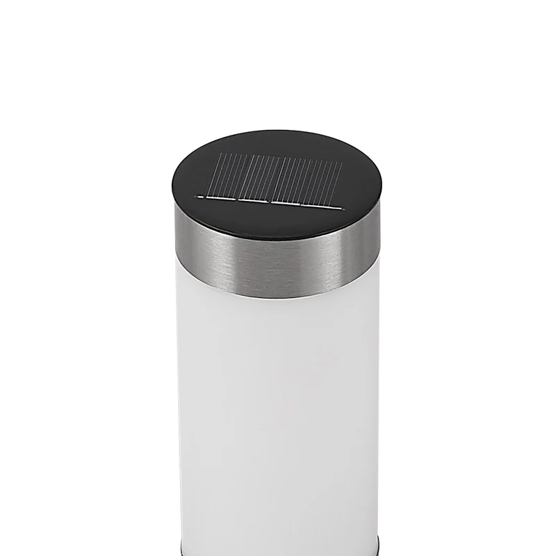 B-Ware Lindby Solarlampe Solarleuchte LED Erdspießleuchte Set Sirita Silber Opalweiß