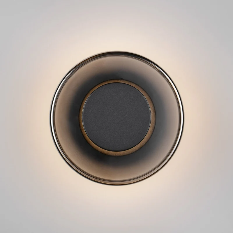 B-Ware Trio Lighting LED Wandleuchte Wandlampe Celeste schwarz chrom Glas dimmbar 22 cm
