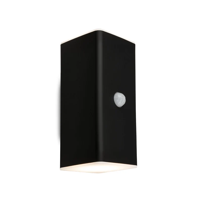 B-Ware LED Außenwandleuchte Außenwandlampe Akku Sensor up down schwarz Kunststoff