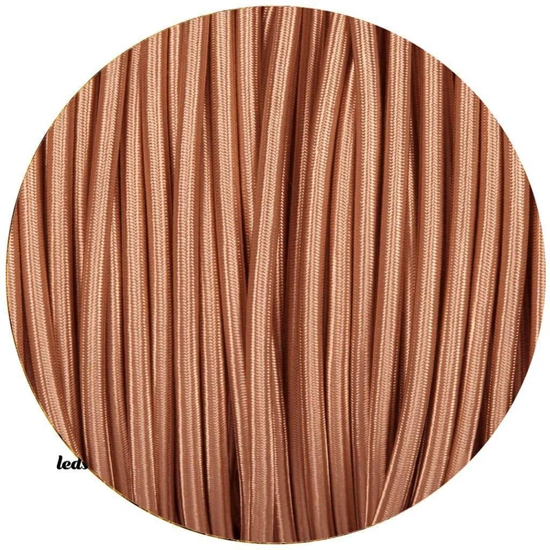 Textilkabel Lampe - Rund 2x0,75mm² Roségold~1141