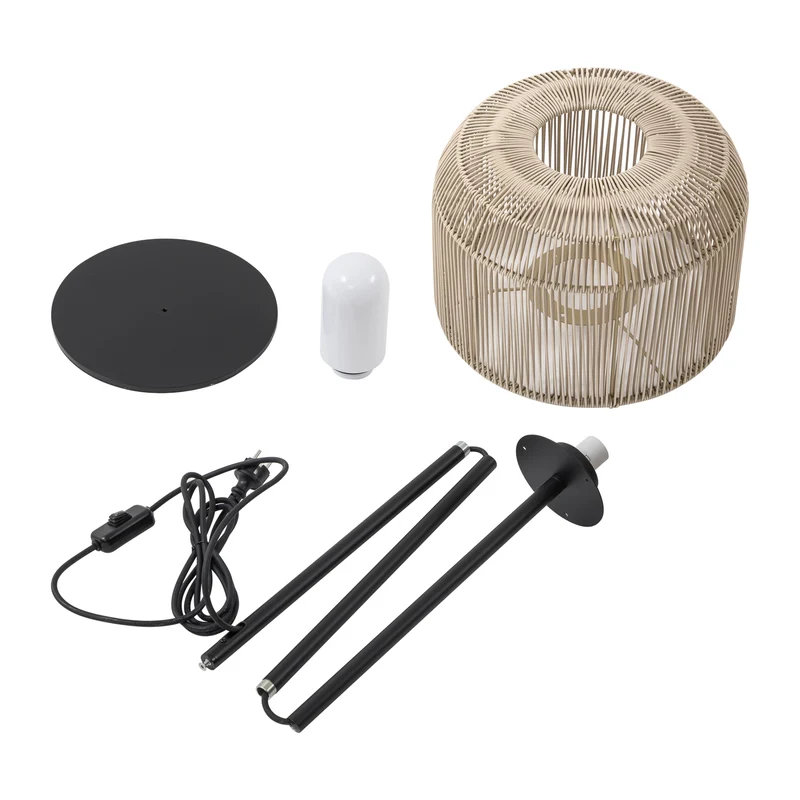 B-Ware Lucande Terrassenleuchte Solvindor khaki Kunststoff IP44 Leuchte Outdoorlampe