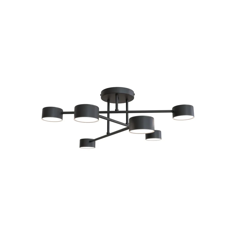B-Ware emibig Deckenleuchte Modus 6 Stahl sechsflammig GX53 schwarz Lampe Leuchte S216