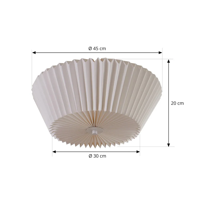 B-Ware Lindby Deckenleuchte Magali weiß Papier Ø 45 cm Deckenlampe Lampe Leuchte E27