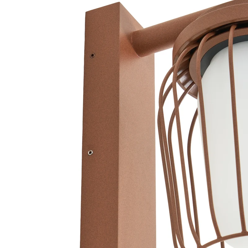 B-Ware Lucande Außenwandleuchte Chandan LED Gartenleuchte mit Sensor IP44 rost weiß