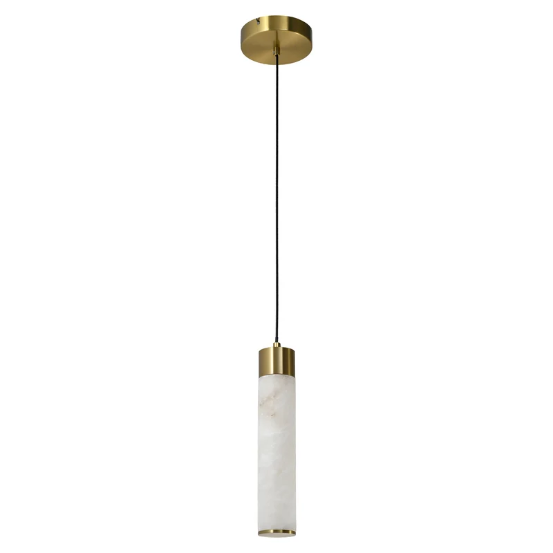 Pendelleuchte Auralith Alabaster weiß, dimmbar, 120 cm hoch