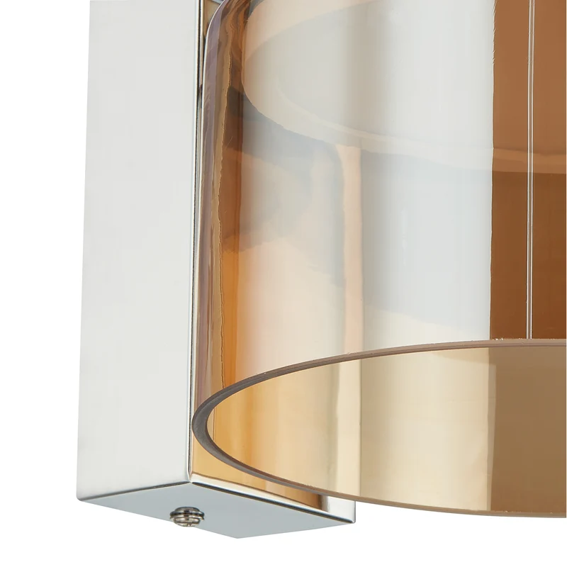 B-Ware Lucande Diano Wandleuchte amber Eisen Glas Wandlampe Lampe Leuchte Spot Licht
