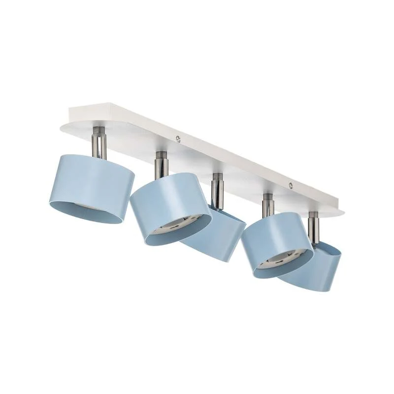 B-Ware Deckenstrahler Cloudy fünfflammig blau Deckenlampe Deckenleuchte Lampe Leuchte