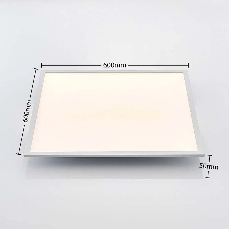 B-Ware Lindby LED Panel Deckenleuchte Raumbeleuchtung Quais Aluminiumrahmen Weiß quadra