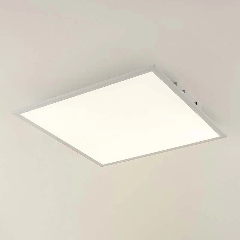 B-Ware Lindby LED Panel Deckenleuchte Raumbeleuchtung Quais Aluminiumrahmen Weiß quadra