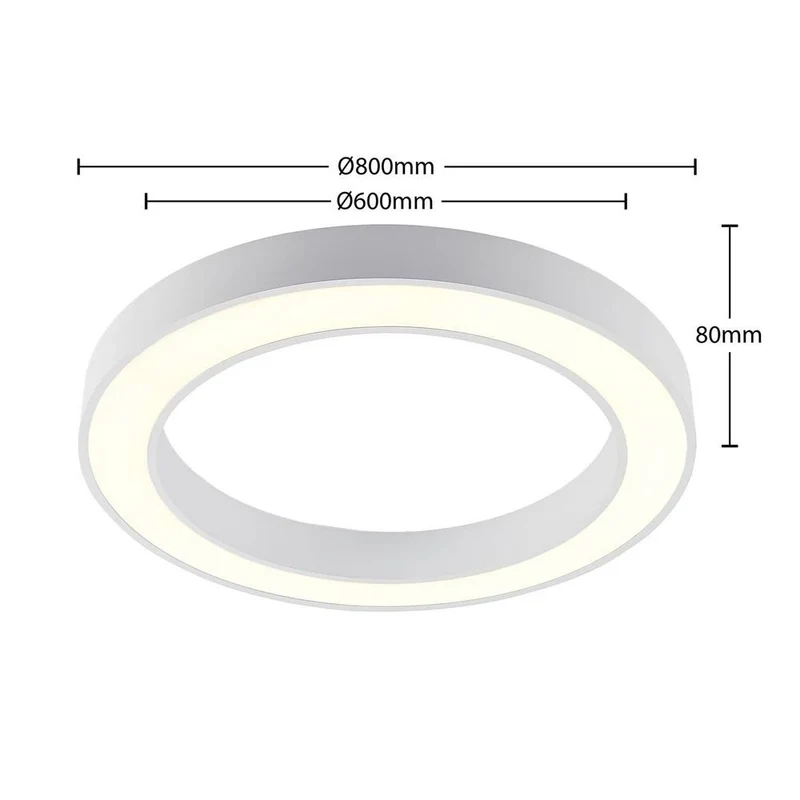 B-Ware Arcchio Deckenleuchte Lampe LED weiß Ring Licht Aluminium Kunststoff CCT dimmbar