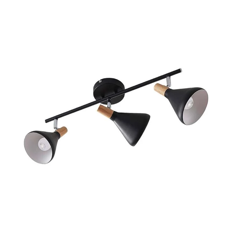 B-Ware Lindby Deckenleuchte Deckenlampe Arina schwarz dreiflammig Metall Holz 53 cm