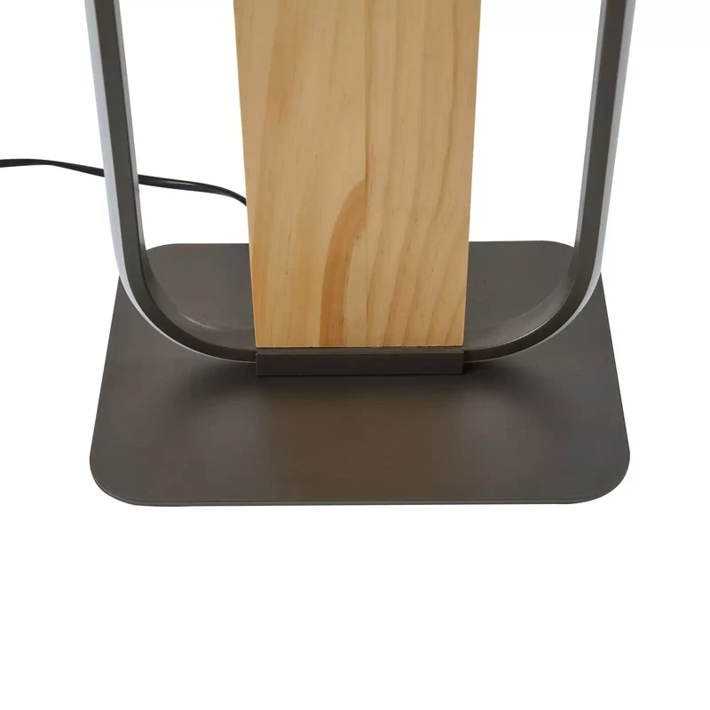 B-Ware Lindby Stehleuchte Standlampe LED Romilda grau Holz Schalter Kabel 122 cm