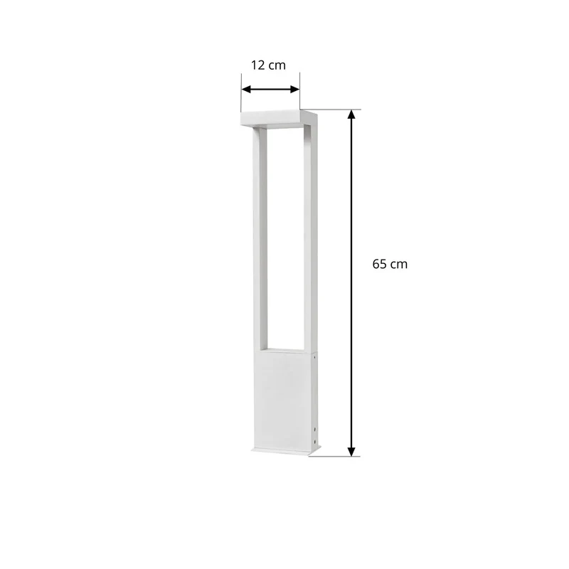 B-Ware Lindby Wegeleuchte Gartenleuchte Lonete LED Pollerleuchte weiß IP65 Höhe 65cm