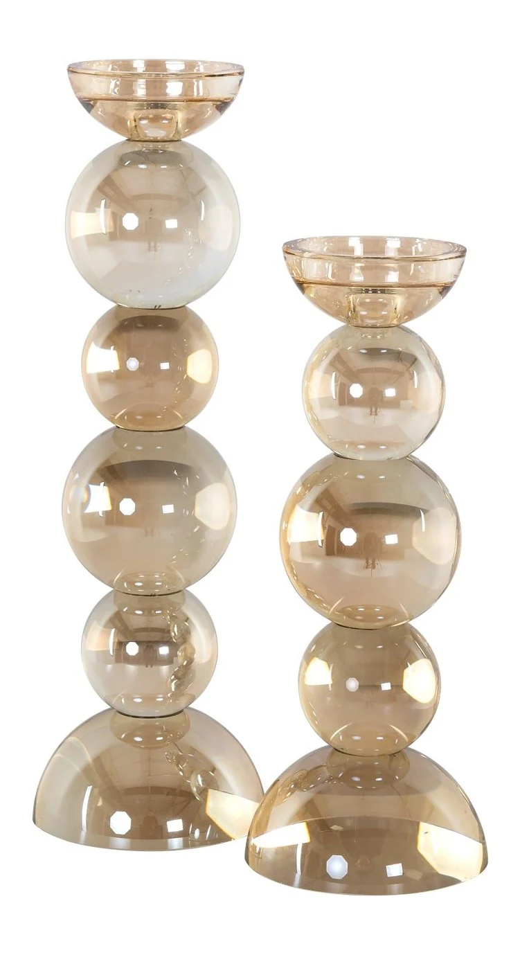 Kerzenhalter Emie Glas braun 30 cm – edler Blickfang für Ihr Zuhause