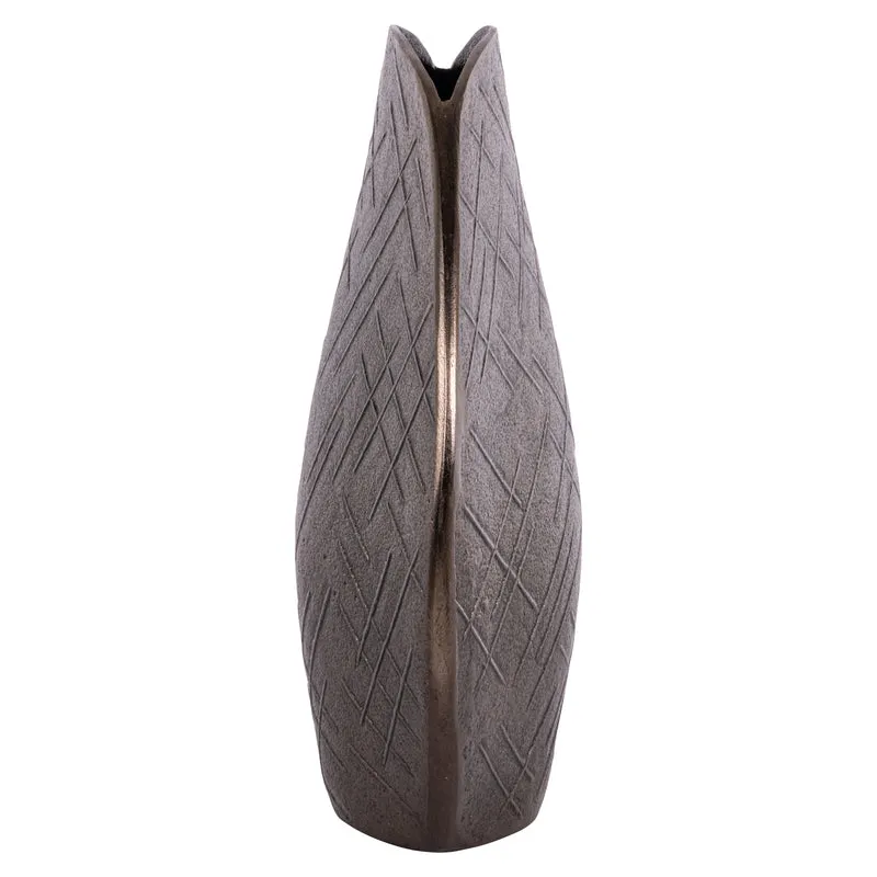 Vase Olivra bronze L – Richmond Deko-Vase aus Aluminium, 38 cm