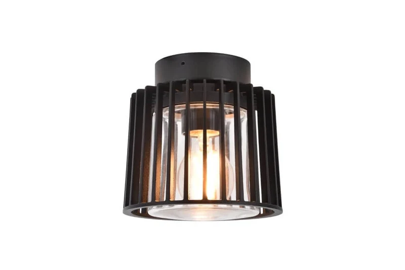 B-Ware Lutec Außenleuchte Deckenlampe Shyne LED Gartenlampe Lampe schwarz Ø30cm
